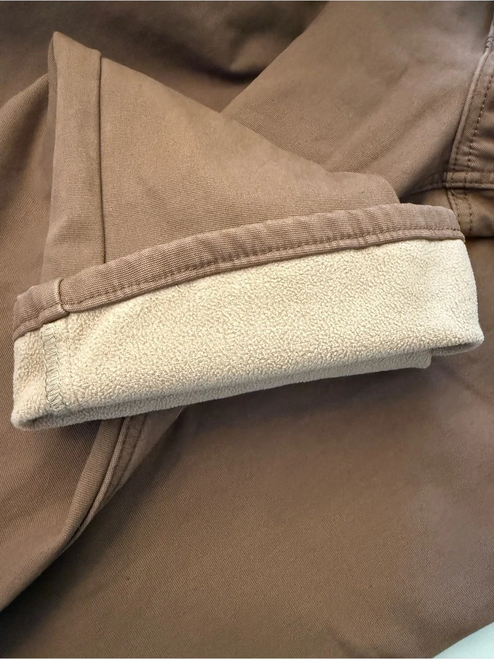 Weatherproof Vintage Fleece Lined Pants Men’s 38x34 Brown Stretch Straight Leg